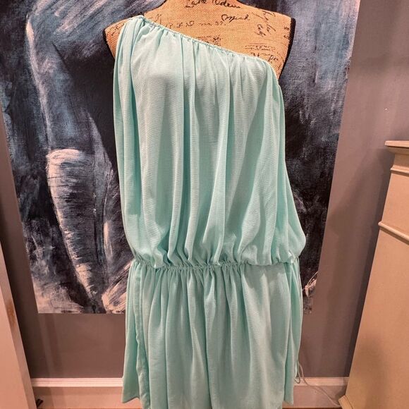 Free People One-Shoulder Light Blue Dress - Picture 1 of 10